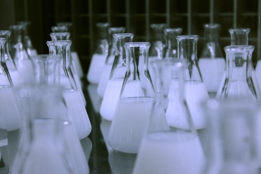 glass beakers